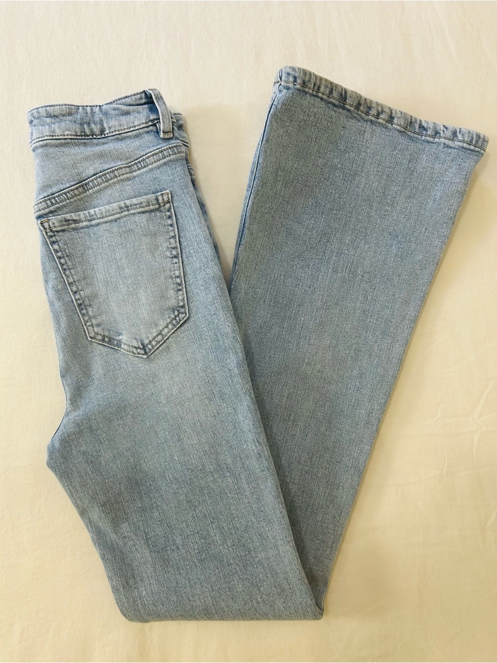 Garage High Rise Flare Jeans Light Wash Denim 1 / 25